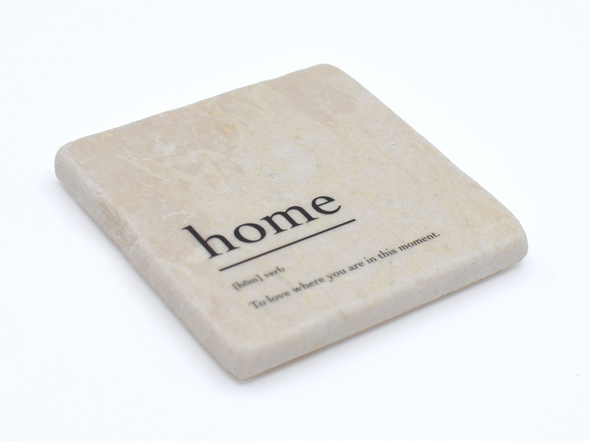 Marble Coasters - Verbs To Live By - Home
