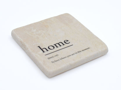 Marble Coasters - Verbs To Live By - Home
