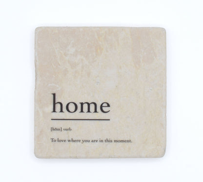 Marble Coasters - Verbs To Live By - Home