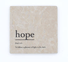 Marble Coasters - Verbs To Live By - Hope