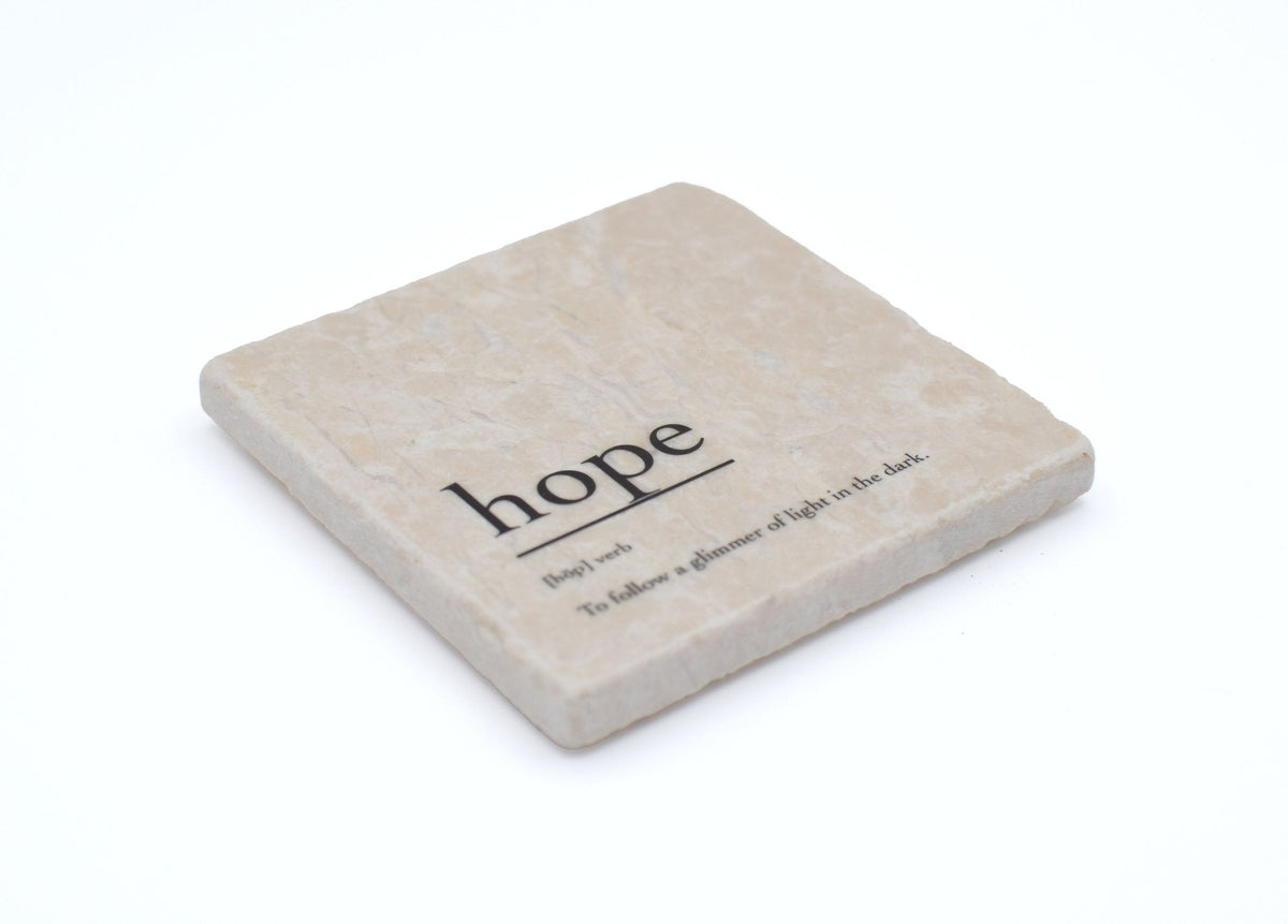 Marble Coasters - Verbs To Live By - Hope