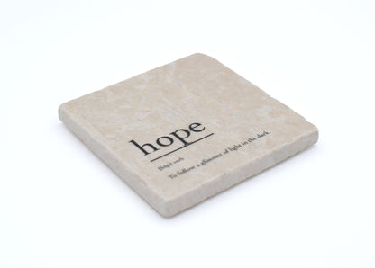 Marble Coasters - Verbs To Live By - Hope