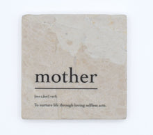 Marble Coasters - Verbs To Live By - Mother