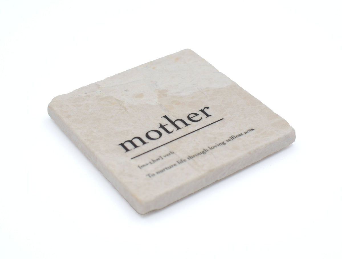 Marble Coasters - Verbs To Live By - Mother