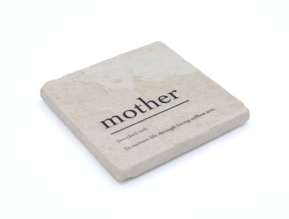 Marble Coasters - Verbs To Live By - Mother