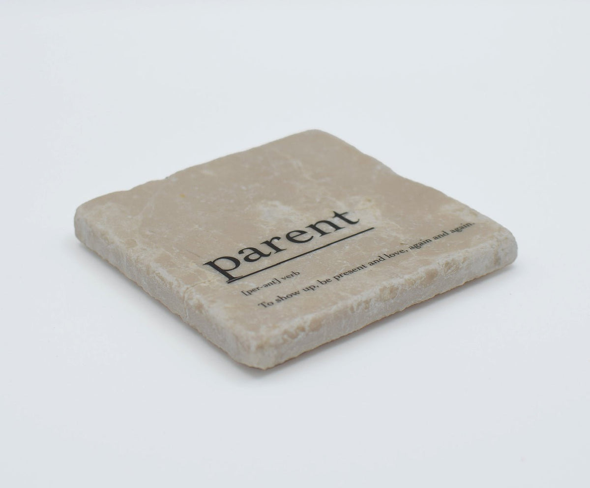 Marble Coasters - Verbs To Live By - Parent
