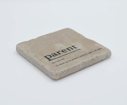 Marble Coasters - Verbs To Live By - Parent