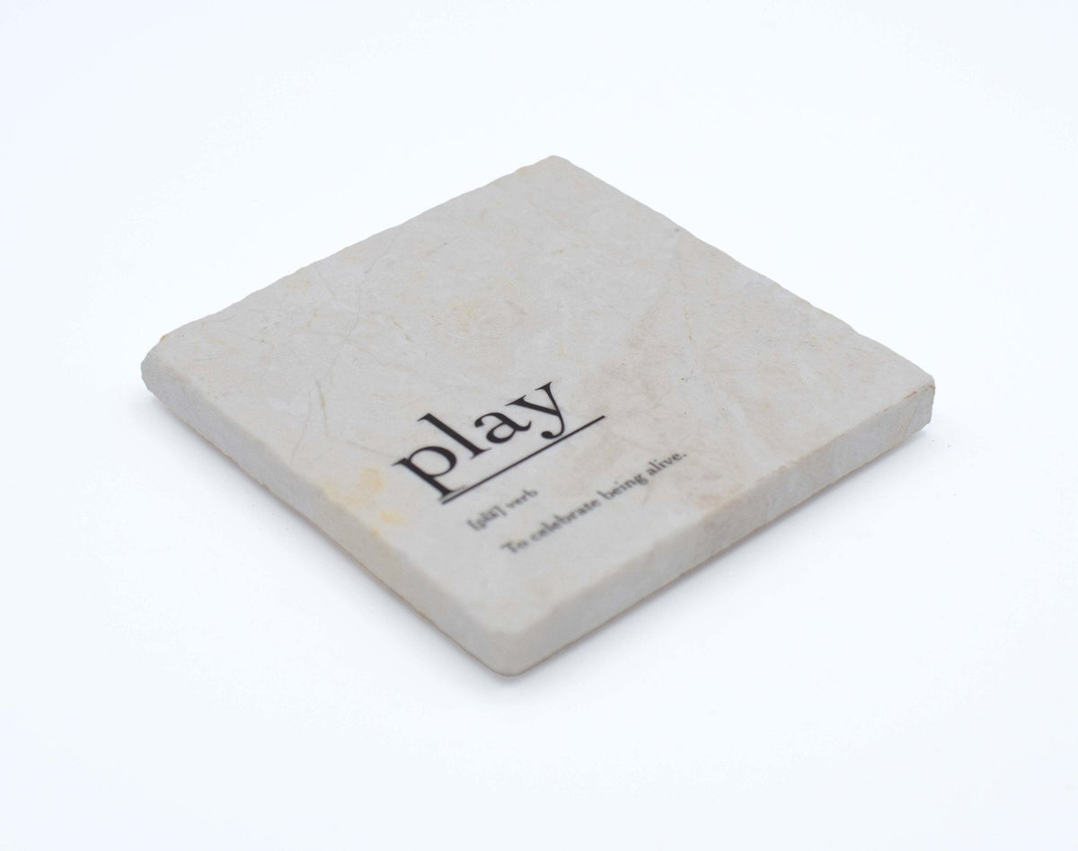 Marble Coasters - Verbs To Live By - Play