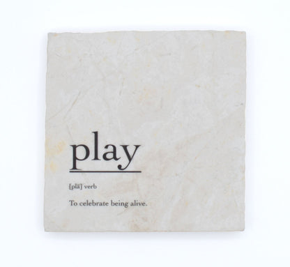 Marble Coasters - Verbs To Live By - Play