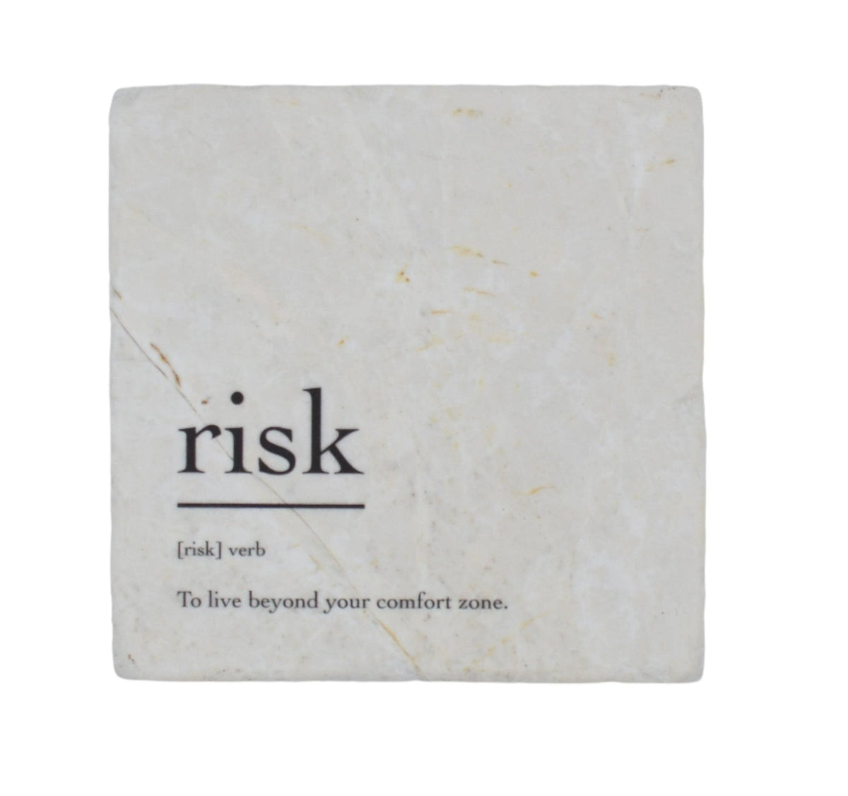Marble Coasters - Verbs To Live By - Risk