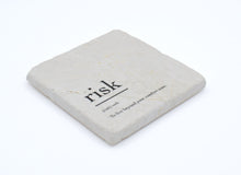 Marble Coasters - Verbs To Live By - Risk