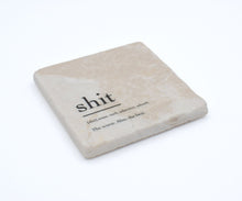 Marble Coasters - Verbs To Live By - Shit