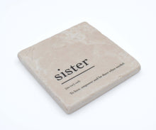 Marble Coasters - Verbs To Live By - Sister