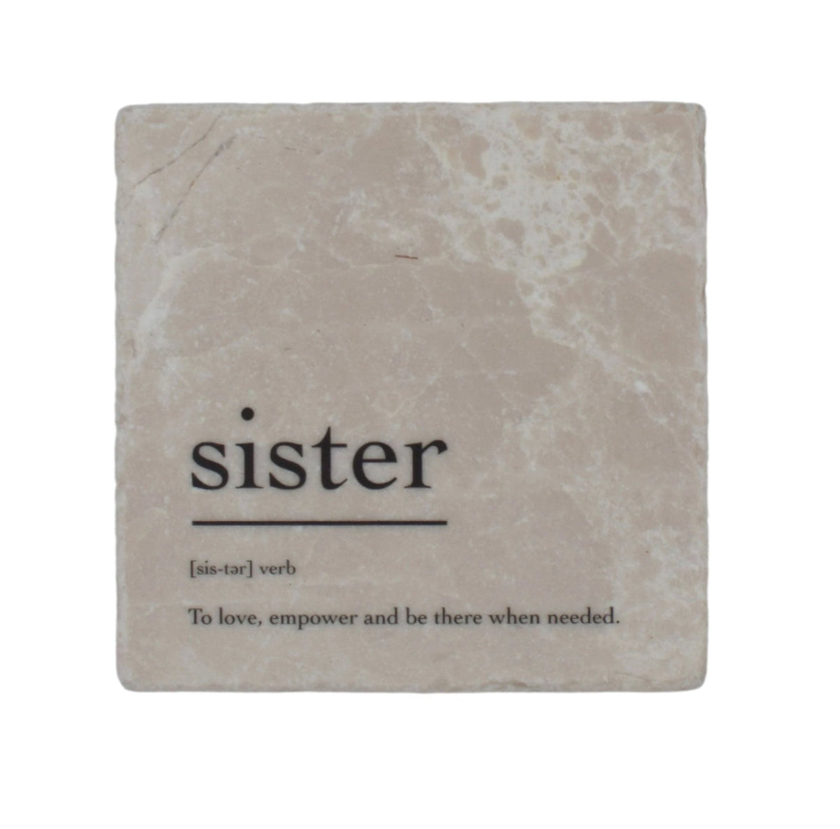 Marble Coasters - Verbs To Live By - Sister