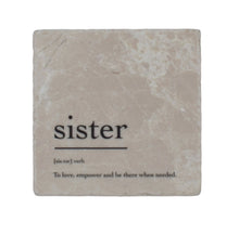 Marble Coasters - Verbs To Live By - Sister