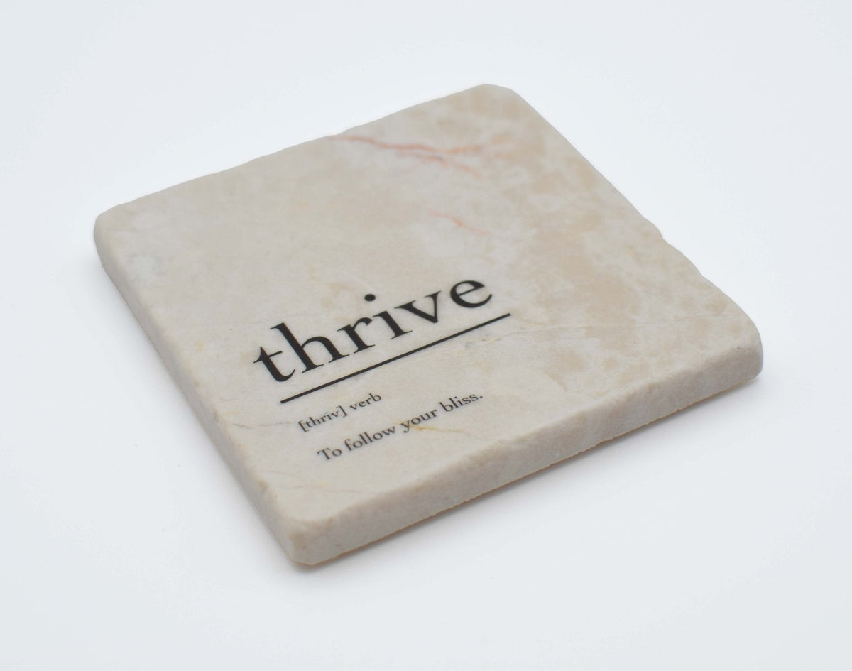 Marble Coasters - Verbs To Live By - Thrive