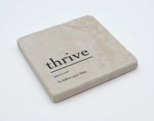 Marble Coasters - Verbs To Live By - Thrive