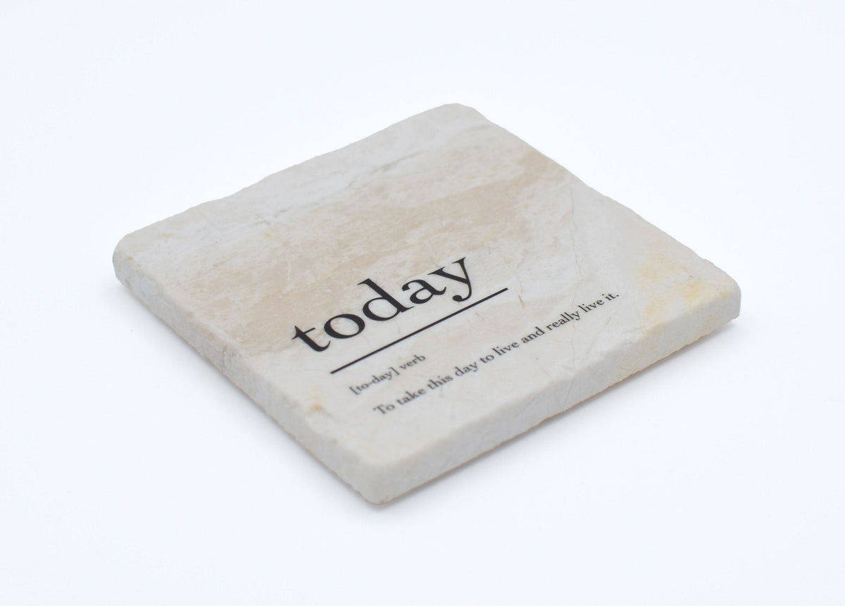 Marble Coasters - Verbs To Live By - Today