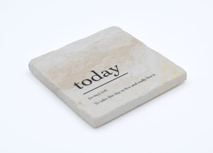 Marble Coasters - Verbs To Live By - Today