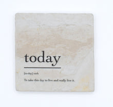 Marble Coasters - Verbs To Live By - Today