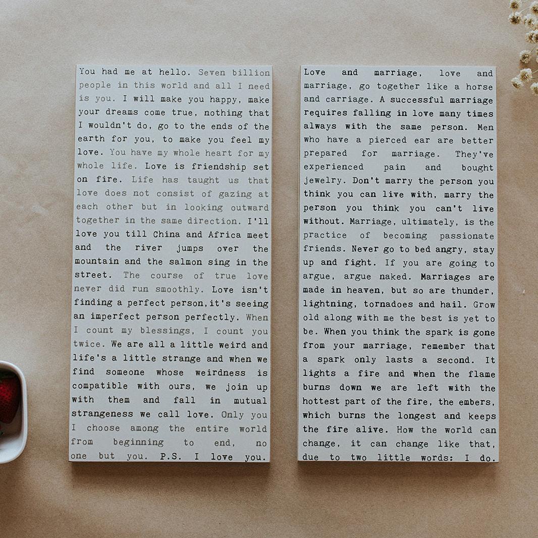 Typewriter Sign - Marriage
