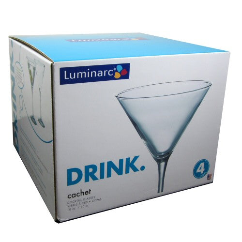 Martini Verre 30cl, lot de 4, Cachet Luminarc