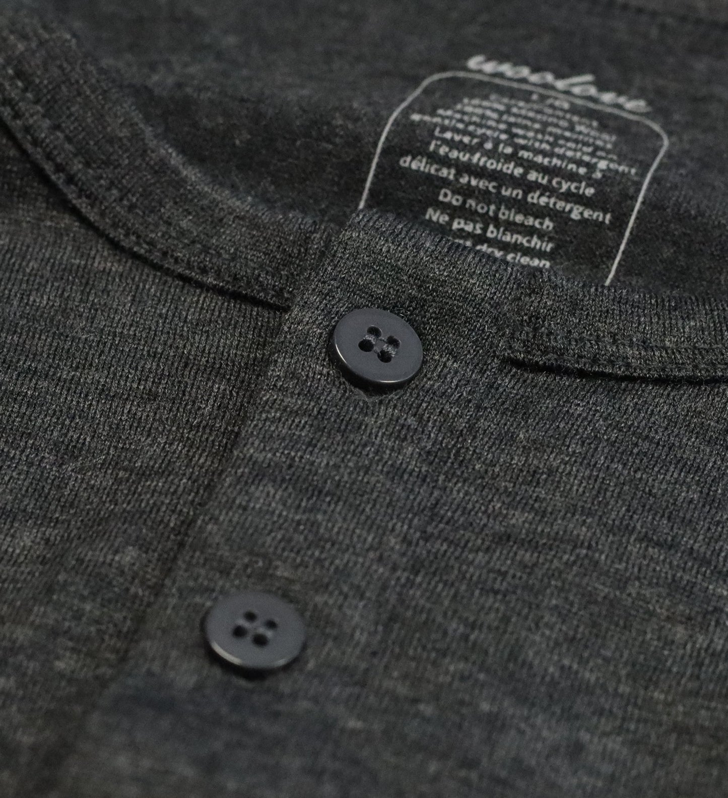 Henley à manches longues en laine mérinos pour homme — Poids moyen
