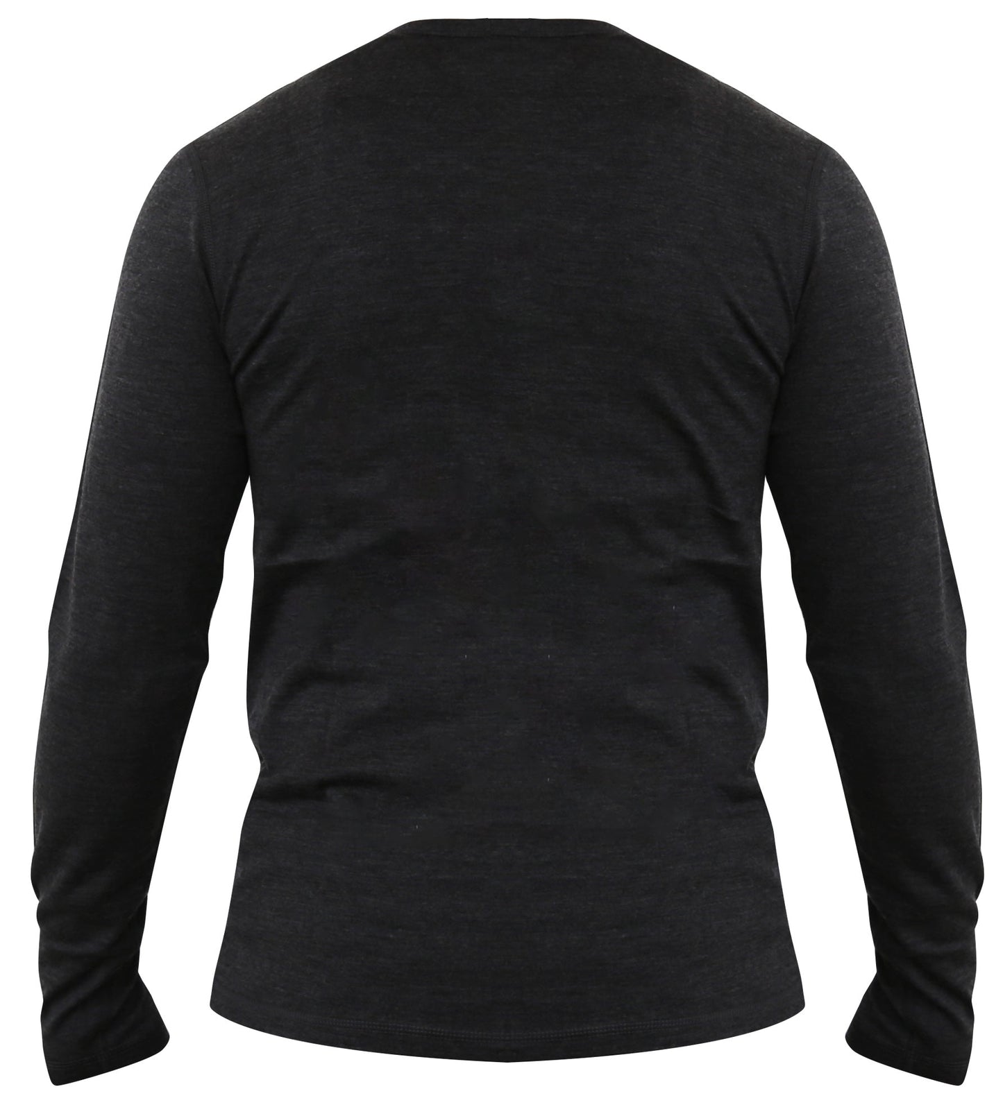 Henley à manches longues en laine mérinos pour homme — Poids moyen