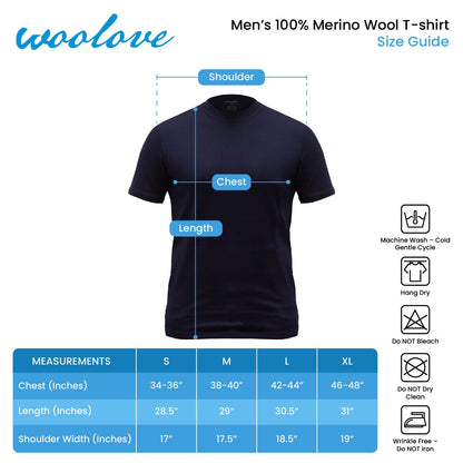 T-shirt homme en laine mérinos — Léger