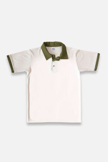 Men's Bamboo Polo Shirt | Cream Olive
