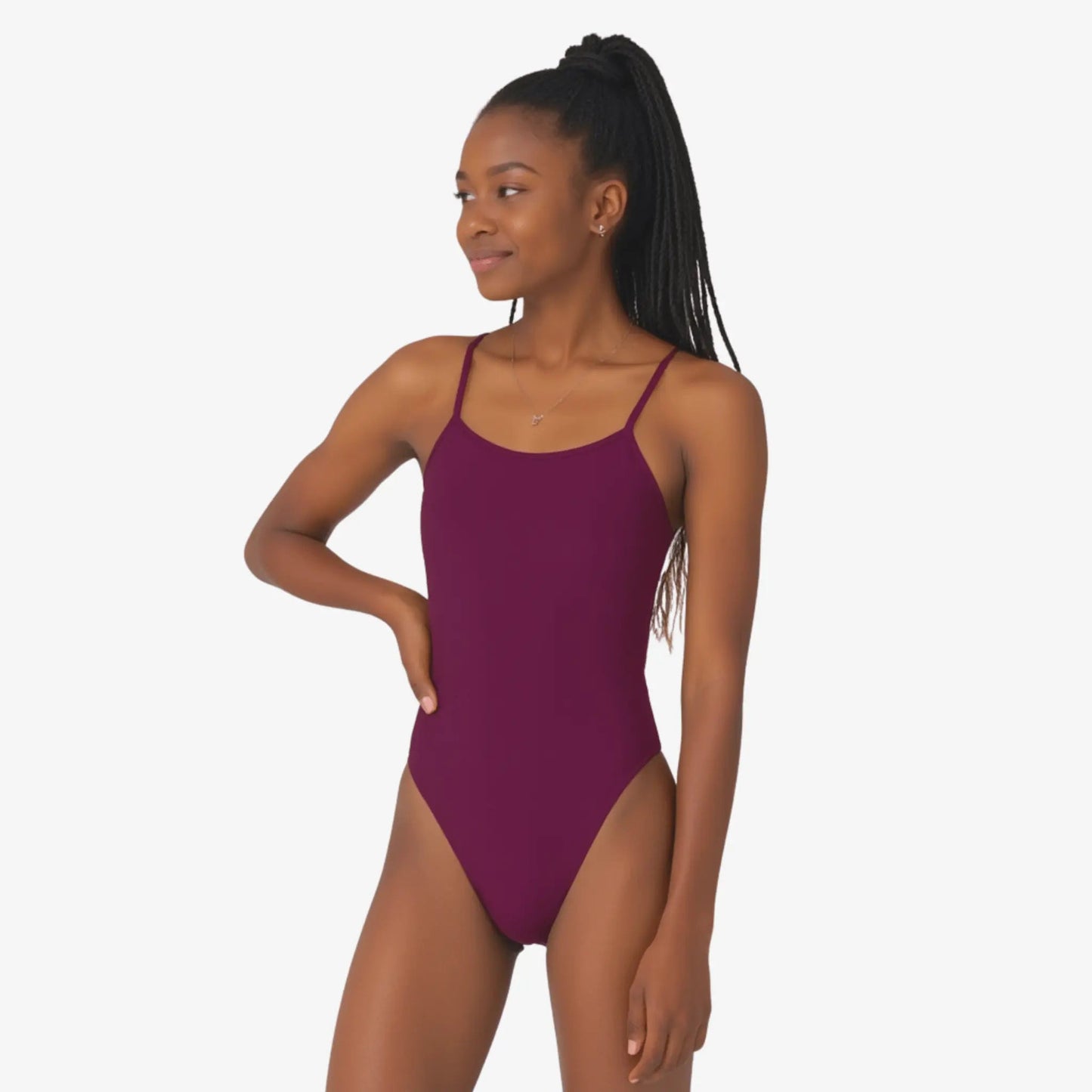 Maillot de bain d'entraînement une pièce à nouer Merlot par Norca