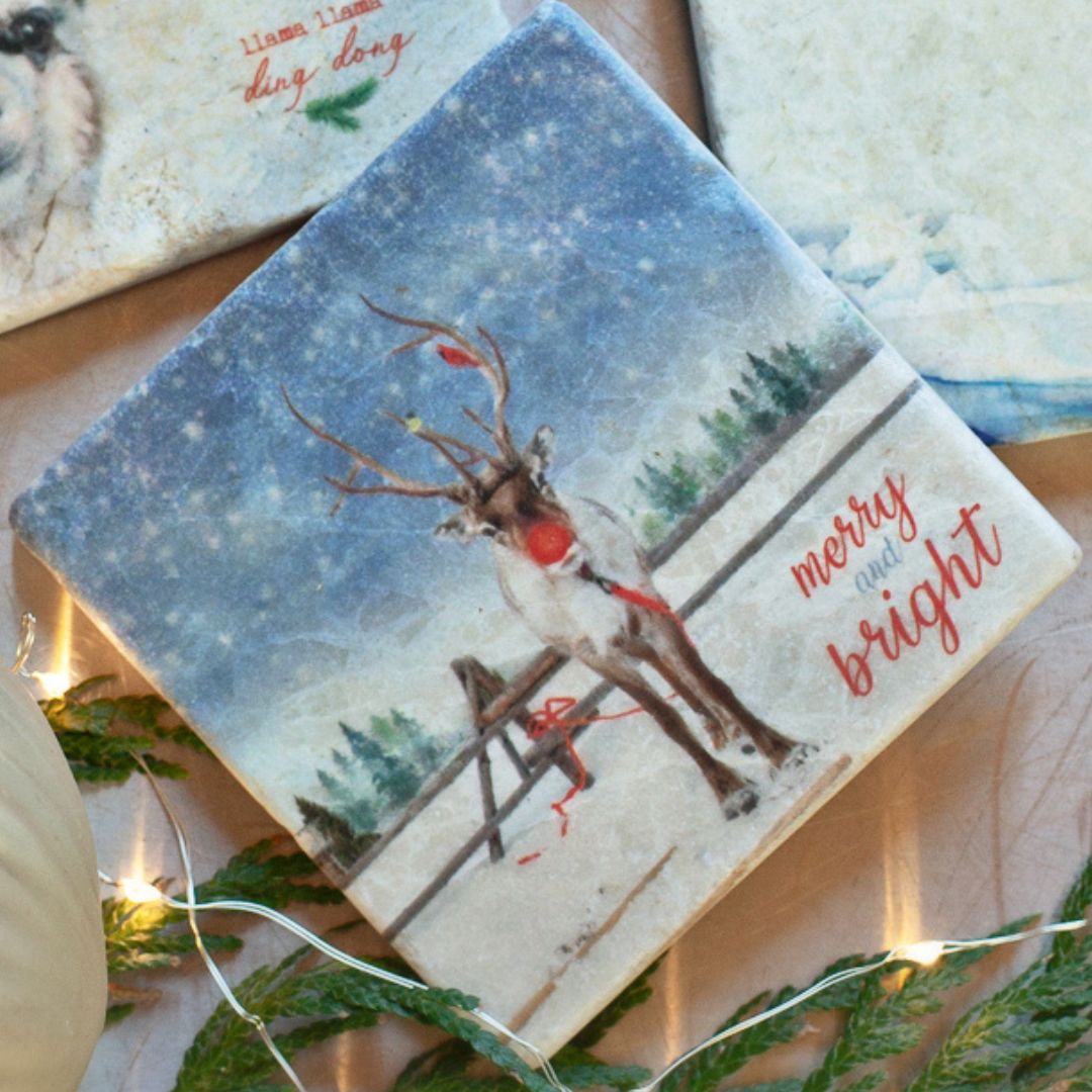 Marble Coasters - Lost & Found - Merry & Bright Marble Coaster