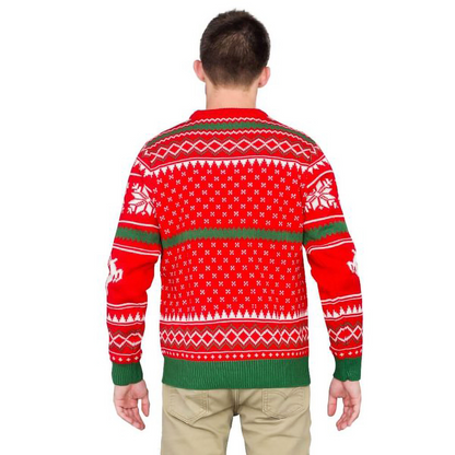 Joyeux Noël Bande D'Animaux Flocons De Neige Et Rennes Pull