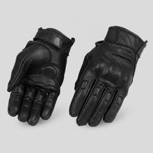 Open Road Men's Perforated Armored Leather Motorcycle Gloves