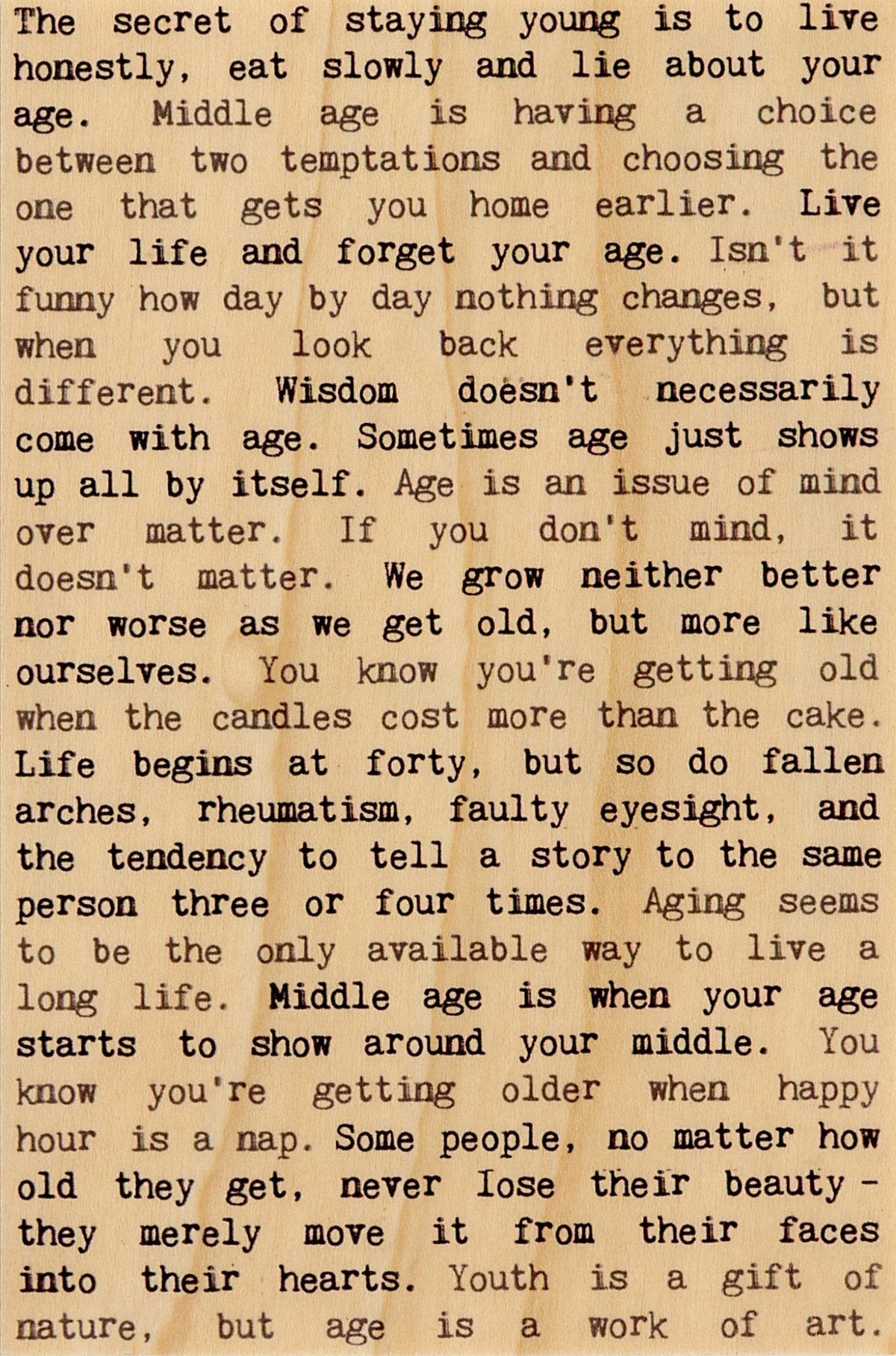 Wood Postcard - Middle Age