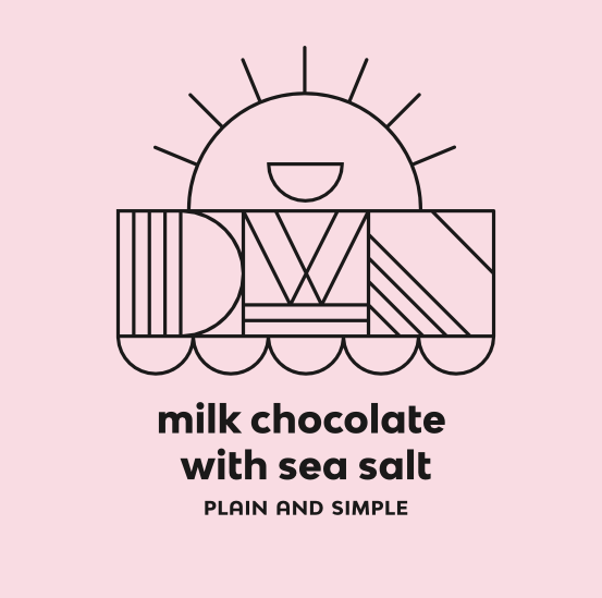 Tablette de chocolat au lait et au sel de mer