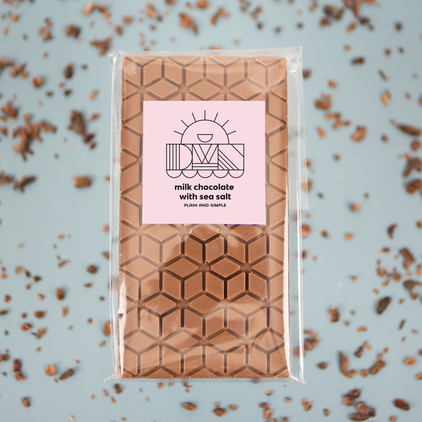 Tablette de chocolat au lait et au sel de mer
