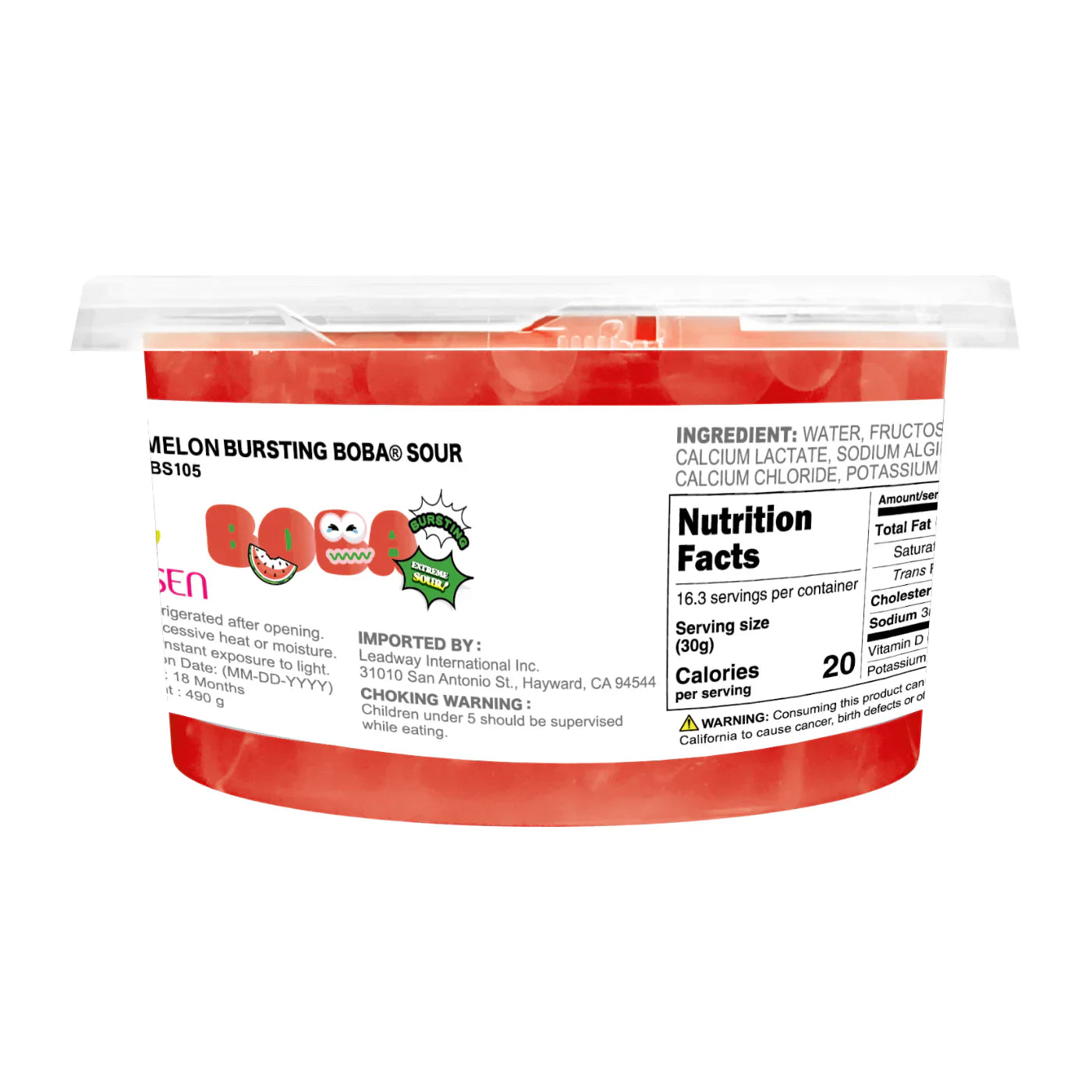« TOP DEAL » Boba Éclatante Sure Pastèque (Pot de 490g) | Billes Éclatantes Sures | Distribution pour la Restauration au Canada | Livraison Gratuite au Canada pour les Commandes de Plus de 199 CAD
