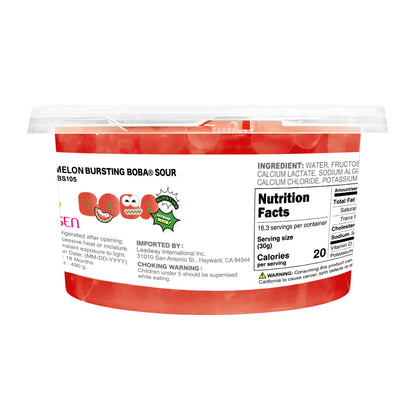 « TOP DEAL » Boba Éclatante Sure Pastèque (Pot de 490g) | Billes Éclatantes Sures | Distribution pour la Restauration au Canada | Livraison Gratuite au Canada pour les Commandes de Plus de 199 CAD