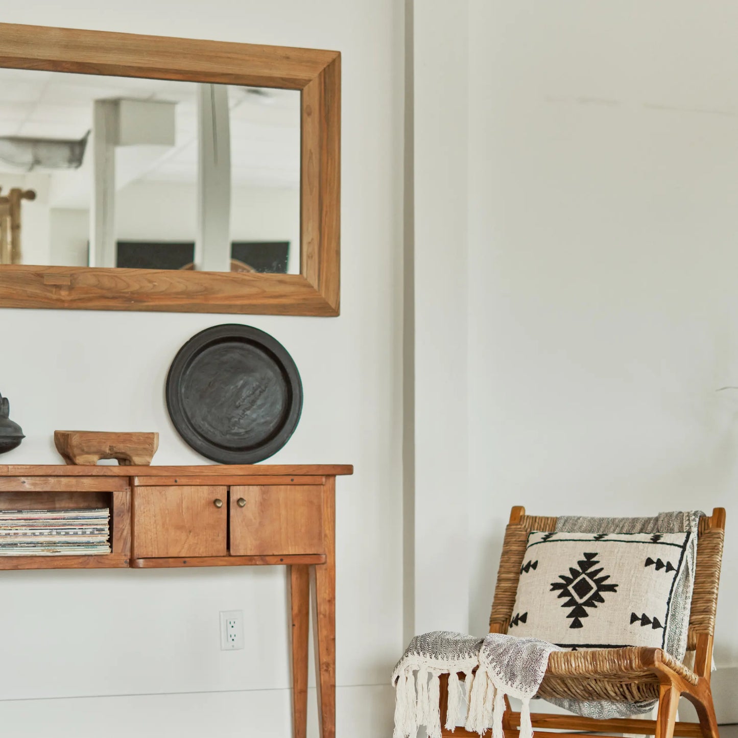 Teak Recycled Mirror