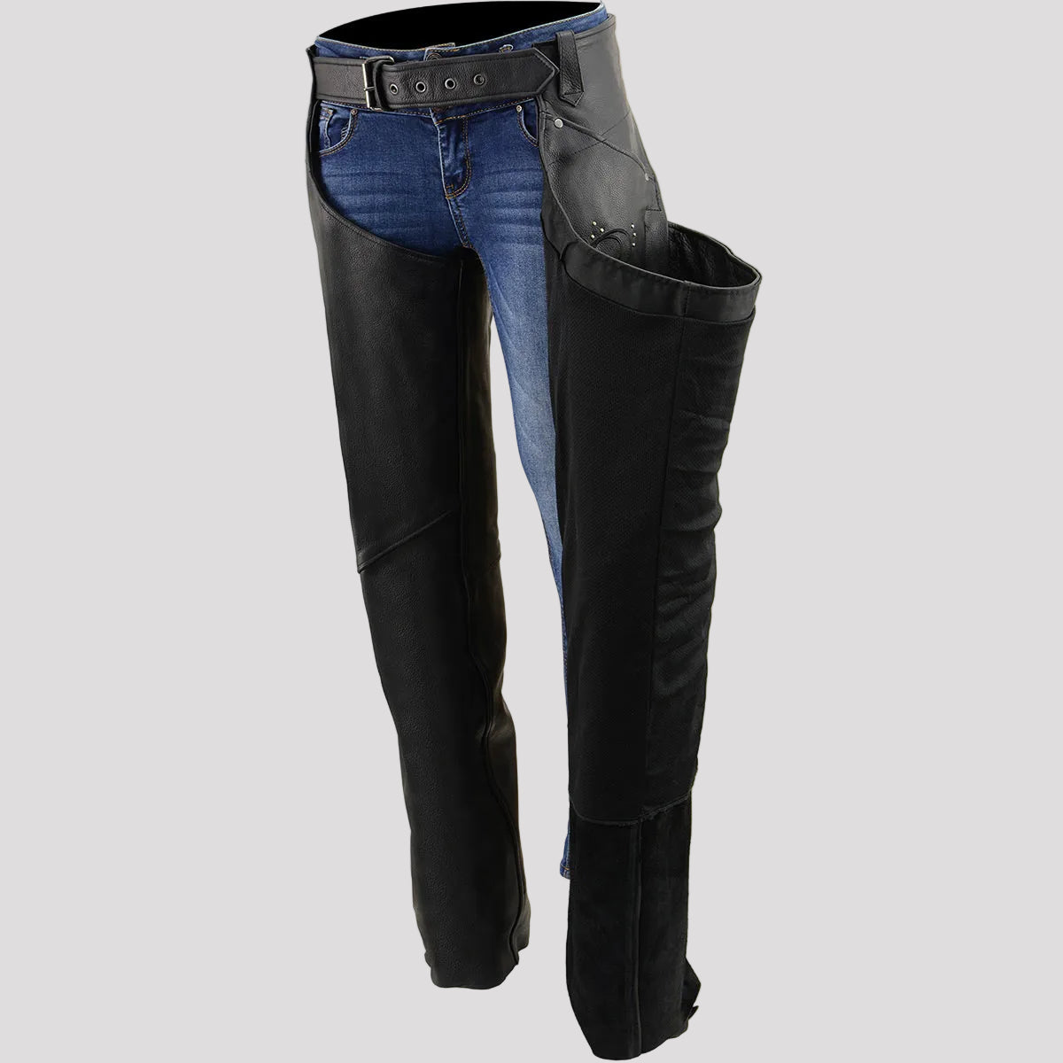 Jambières en cuir suédées BOL/Open Road pour femme, motif ailes