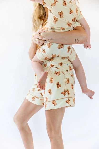 Shorts de pyjama pour adultes motif nounours