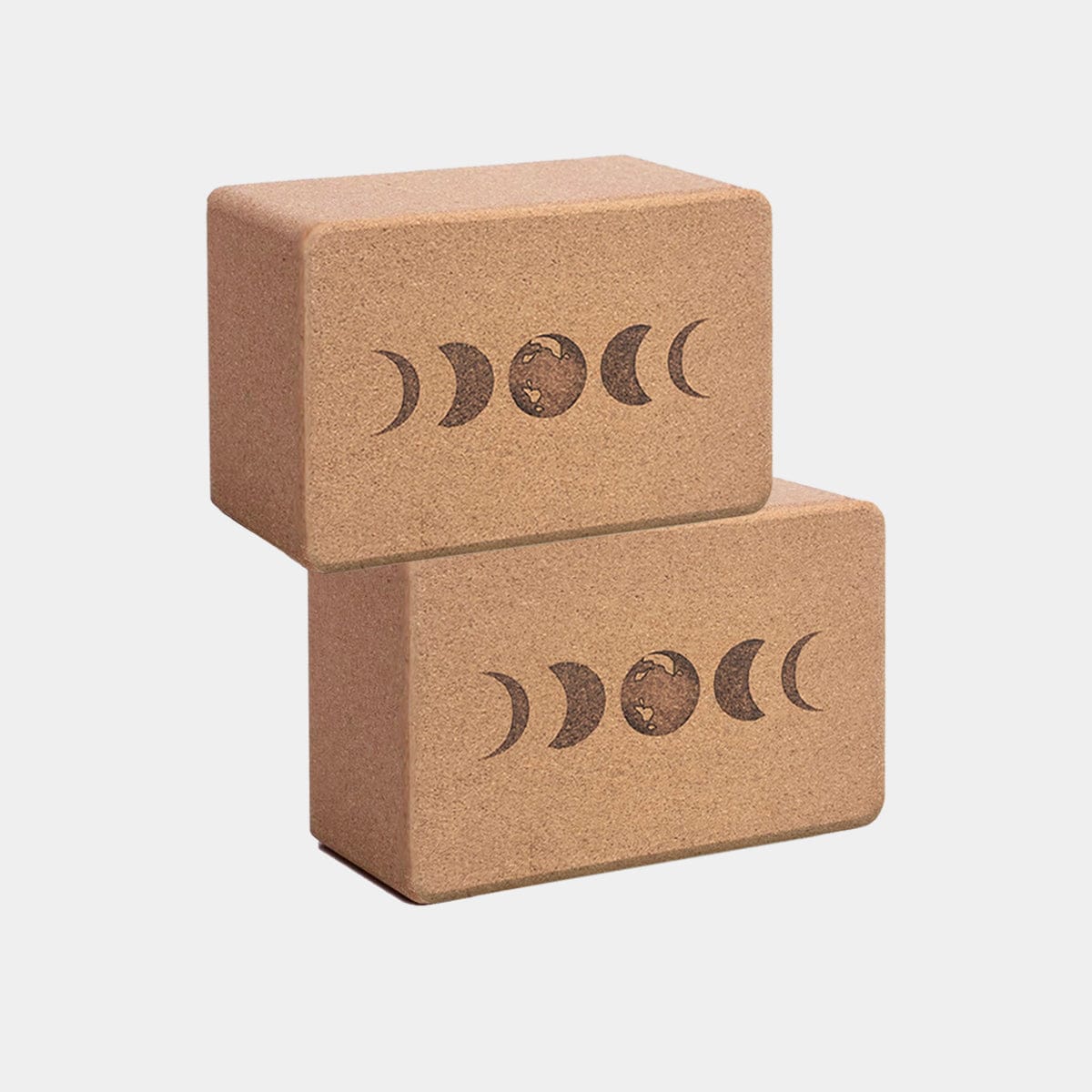 Pair of Moon Cork Yoga Blocks | Original | 4"x6x9"