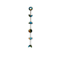 Moon Phase Wall Hanging Abstract Style, Painted Clay Home Decor