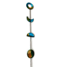 Moon Phase Wall Hanging Abstract Style, Painted Clay Home Decor