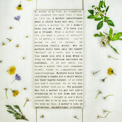Typewriter Sign - Mothers