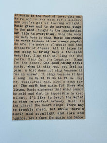 Carte postale en bois - Musique