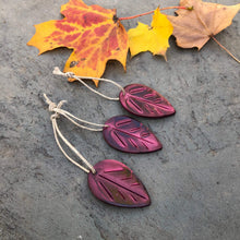 Mustard Yellow Leaf Ornaments, Rustic Fall Décor or Christmas Tree Decoration