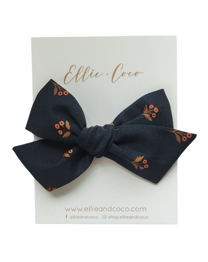 Nœud papillon oversize motif floral marine