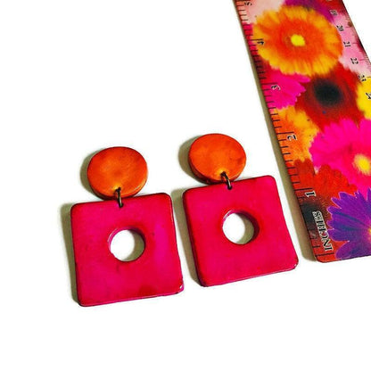Neon Statement Jewelry Set with Matching Earrings